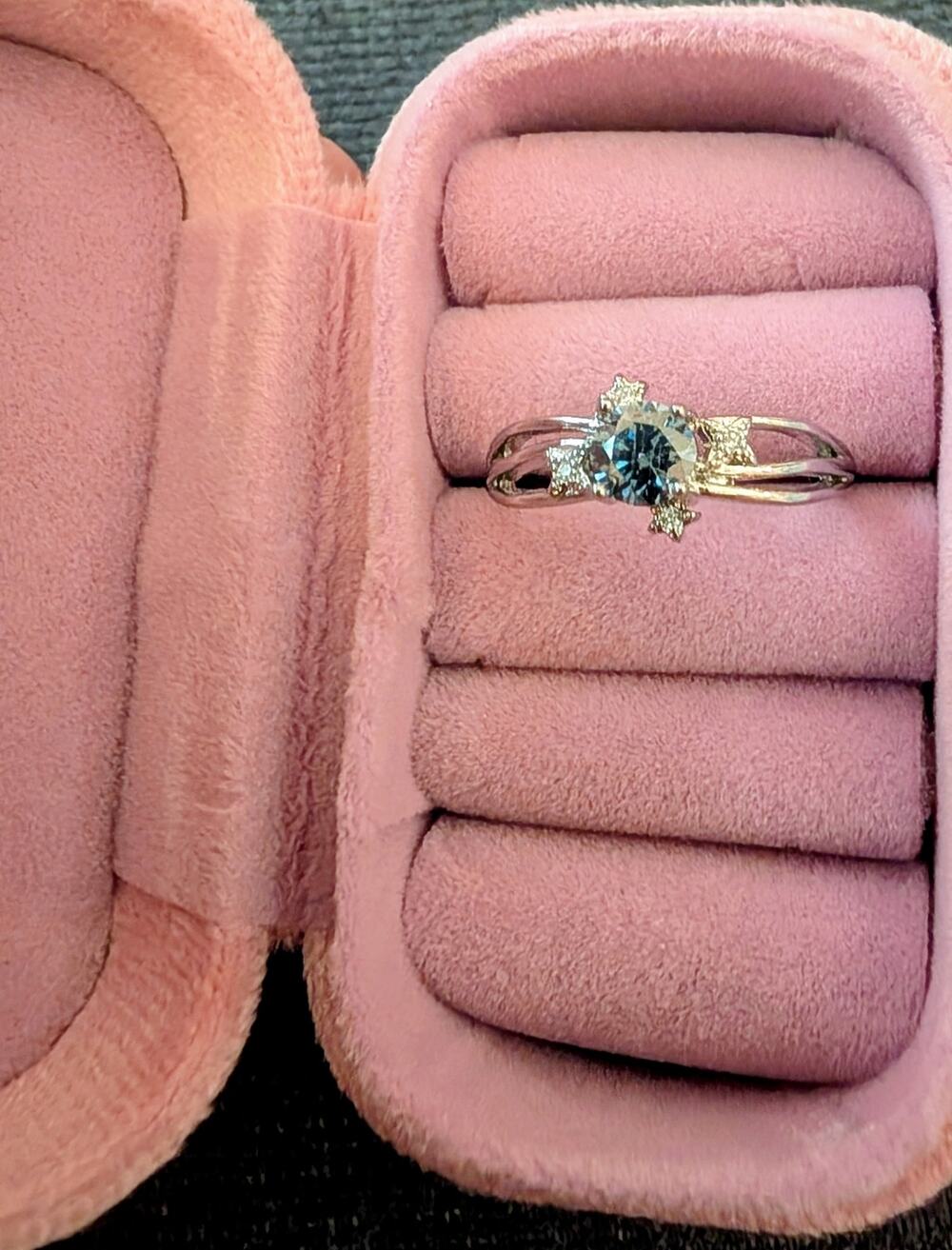 Silver Moissanite Ring